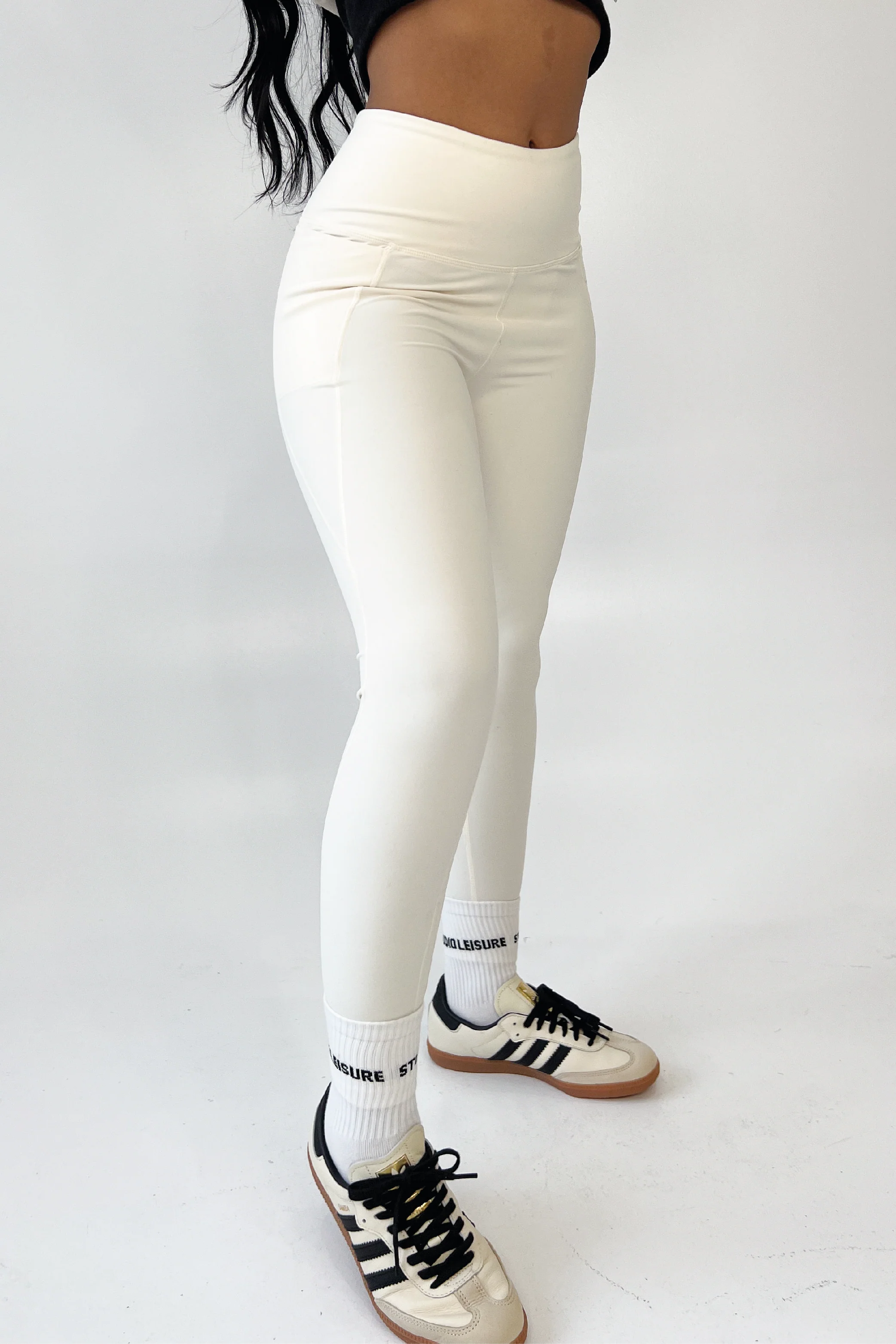 Studio Leisure cream premium leggings - Image 2