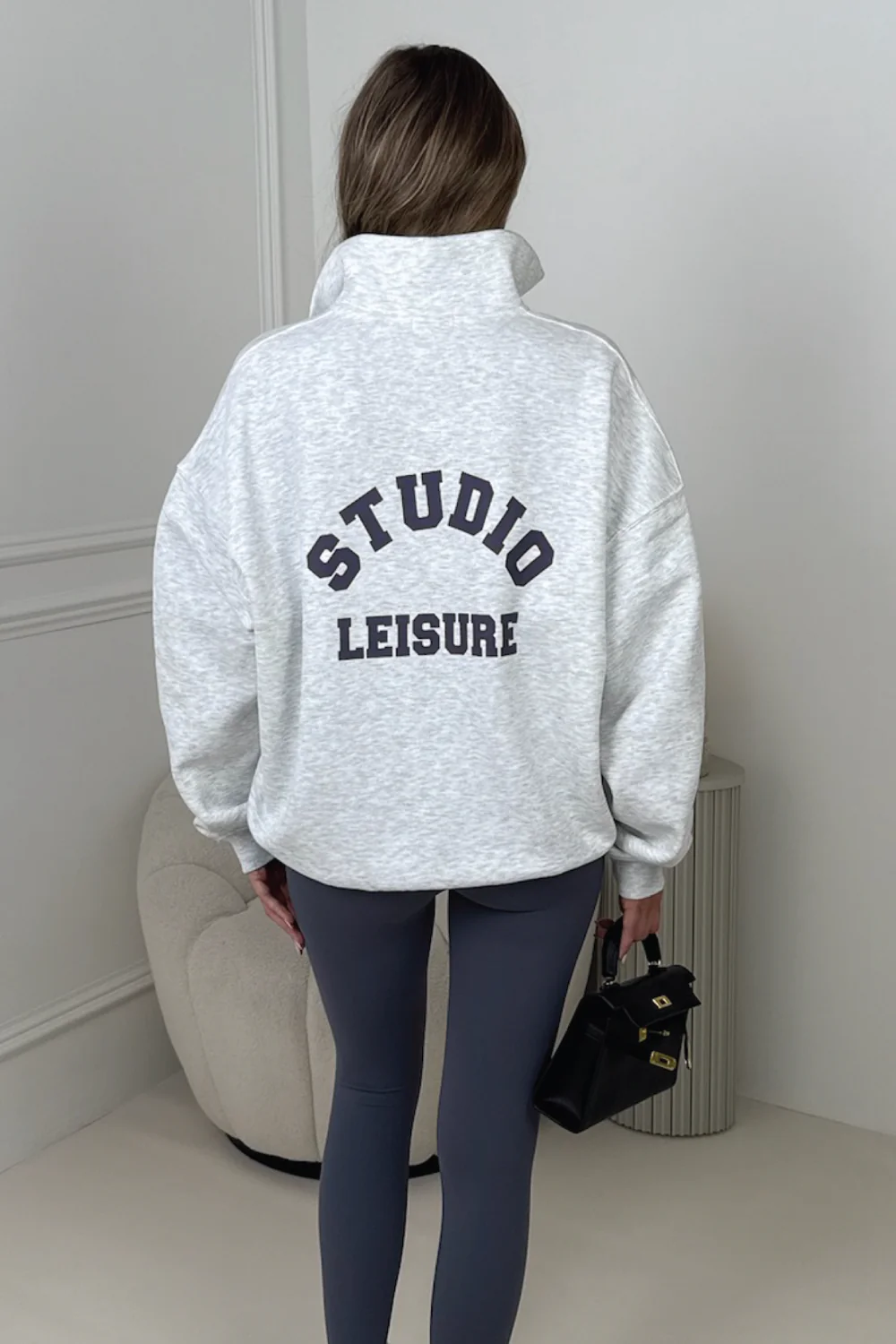 STUDIO LEISURE ESSENTIAL MARL 3/4 ZIP - Image 2