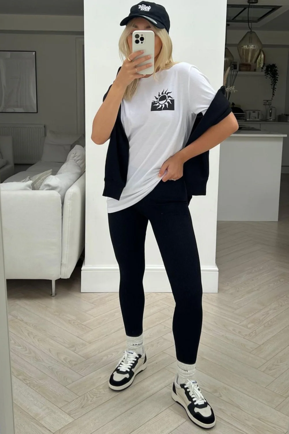 sunshine state white & black printed tee - Image 3