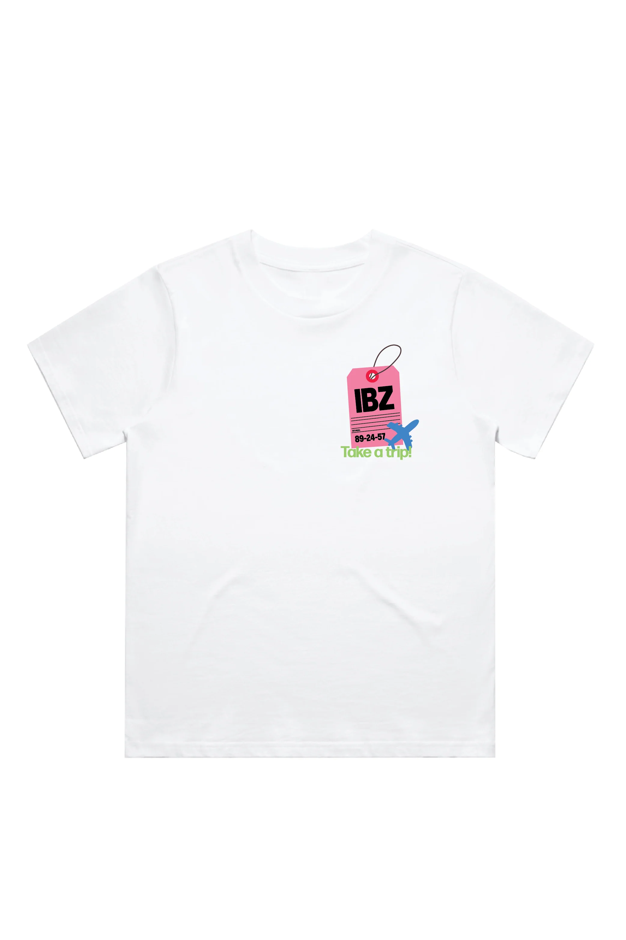 Take a trip white heavyweight back print t-shirt - Image 5