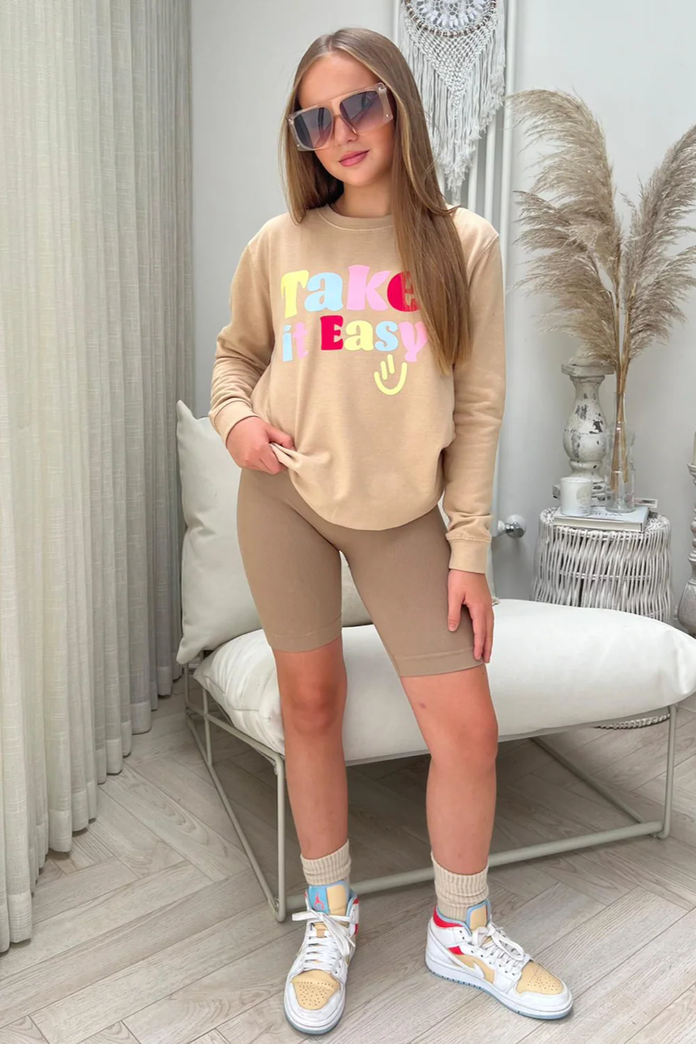 Mini Take it easy beige printed sweater - Image 2