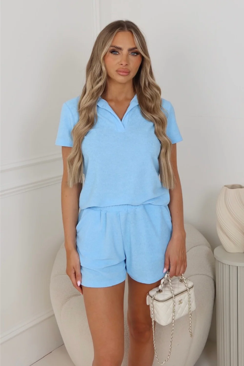 Terri towel baby blue polo - Image 2