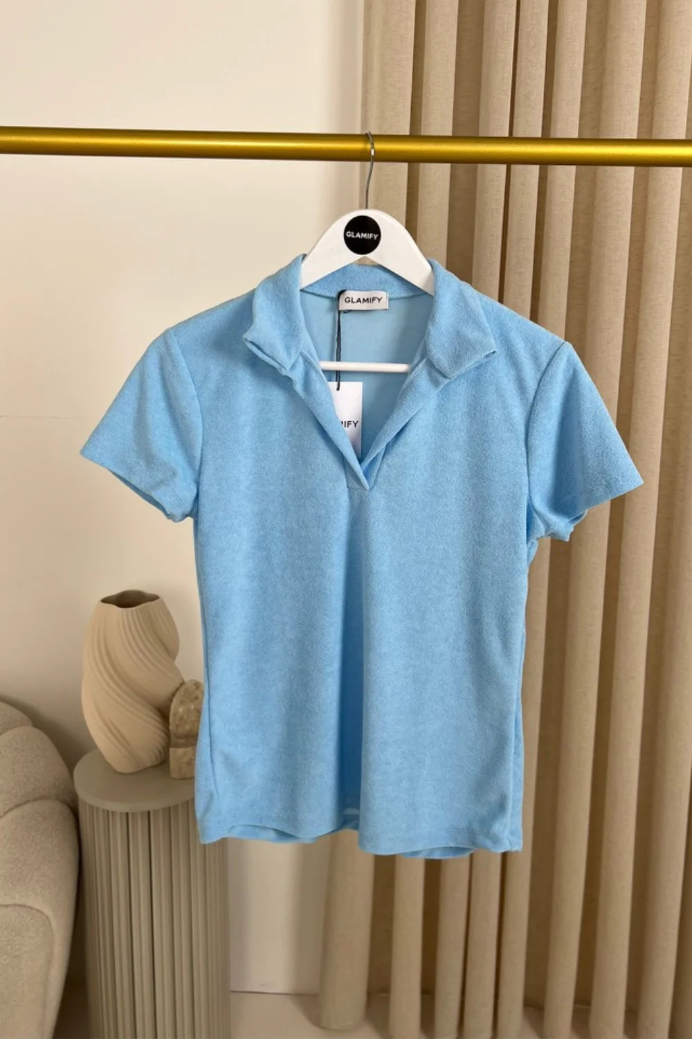 Terri towel baby blue polo - Image 3