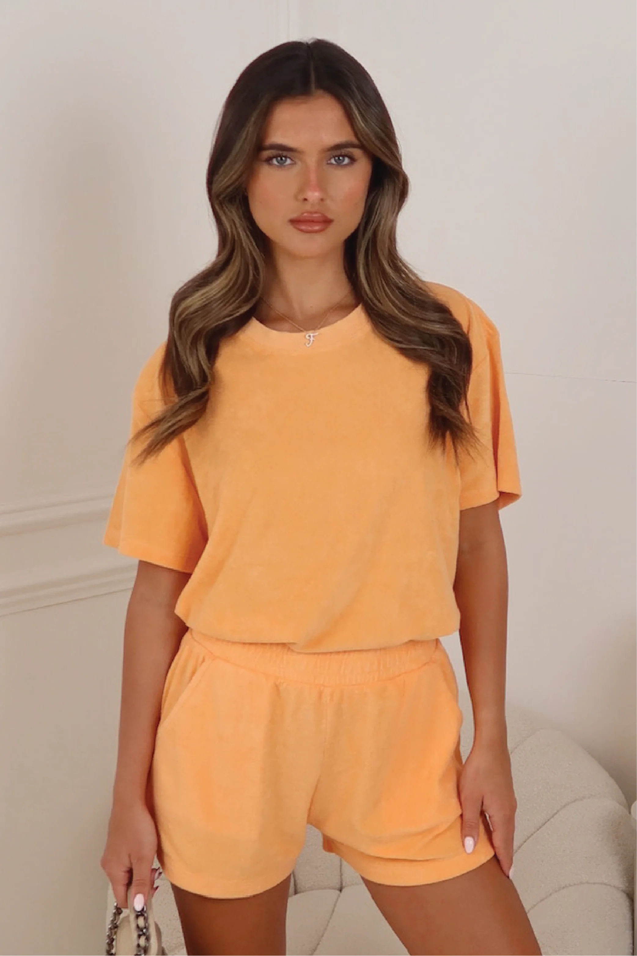 Terri Towel orange shorts - Image 2