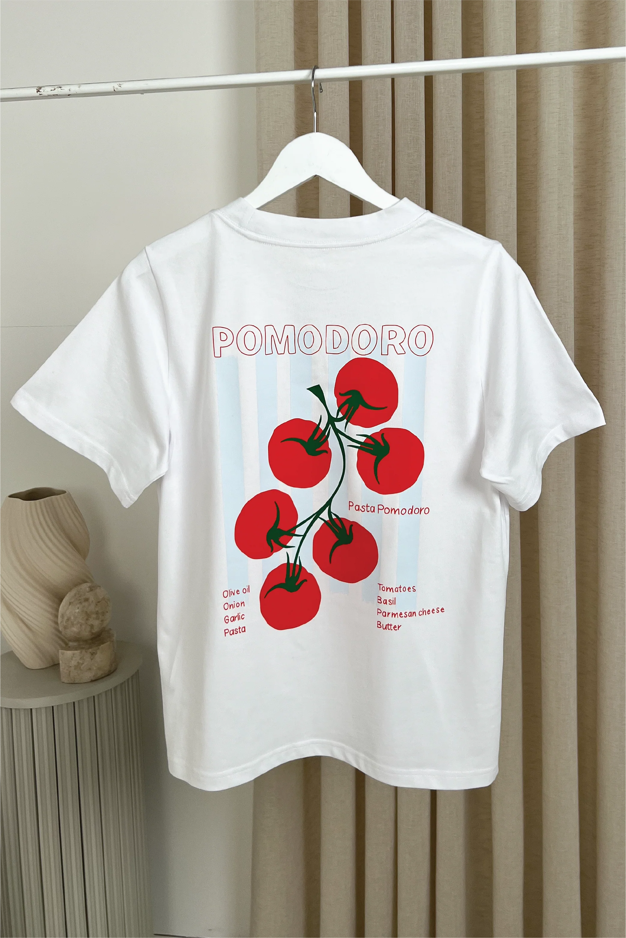 Tomato white front & back printed heavyweight oversized t-shirt - Image 2