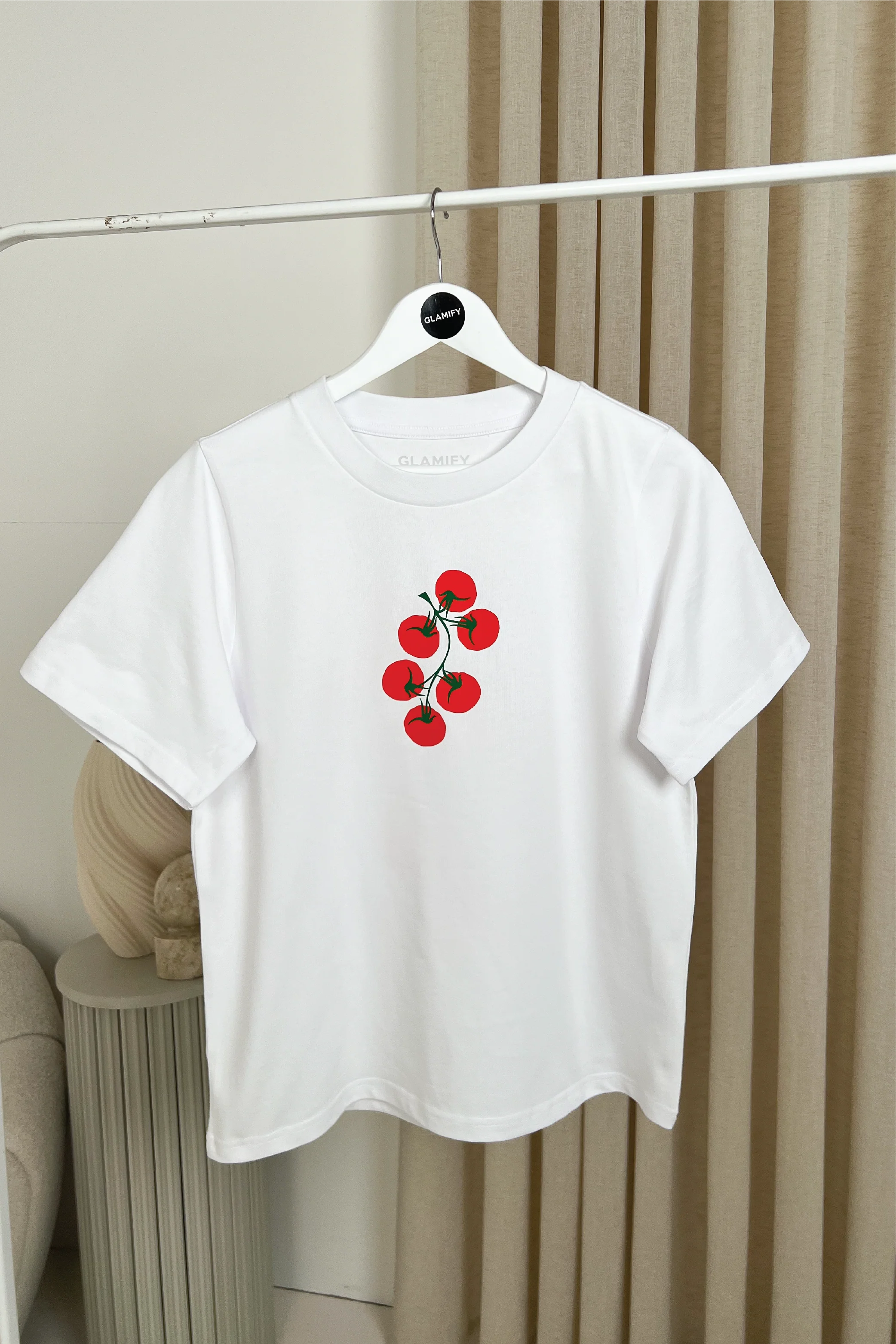 Tomato white front & back printed heavyweight oversized t-shirt - Image 4