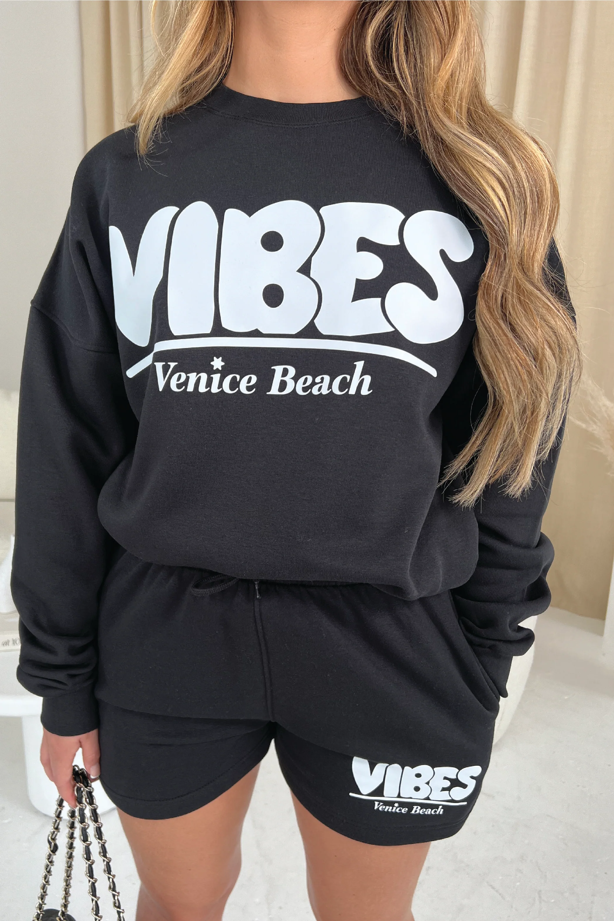 Venice beach black PREMIUM loungewear set - Image 2