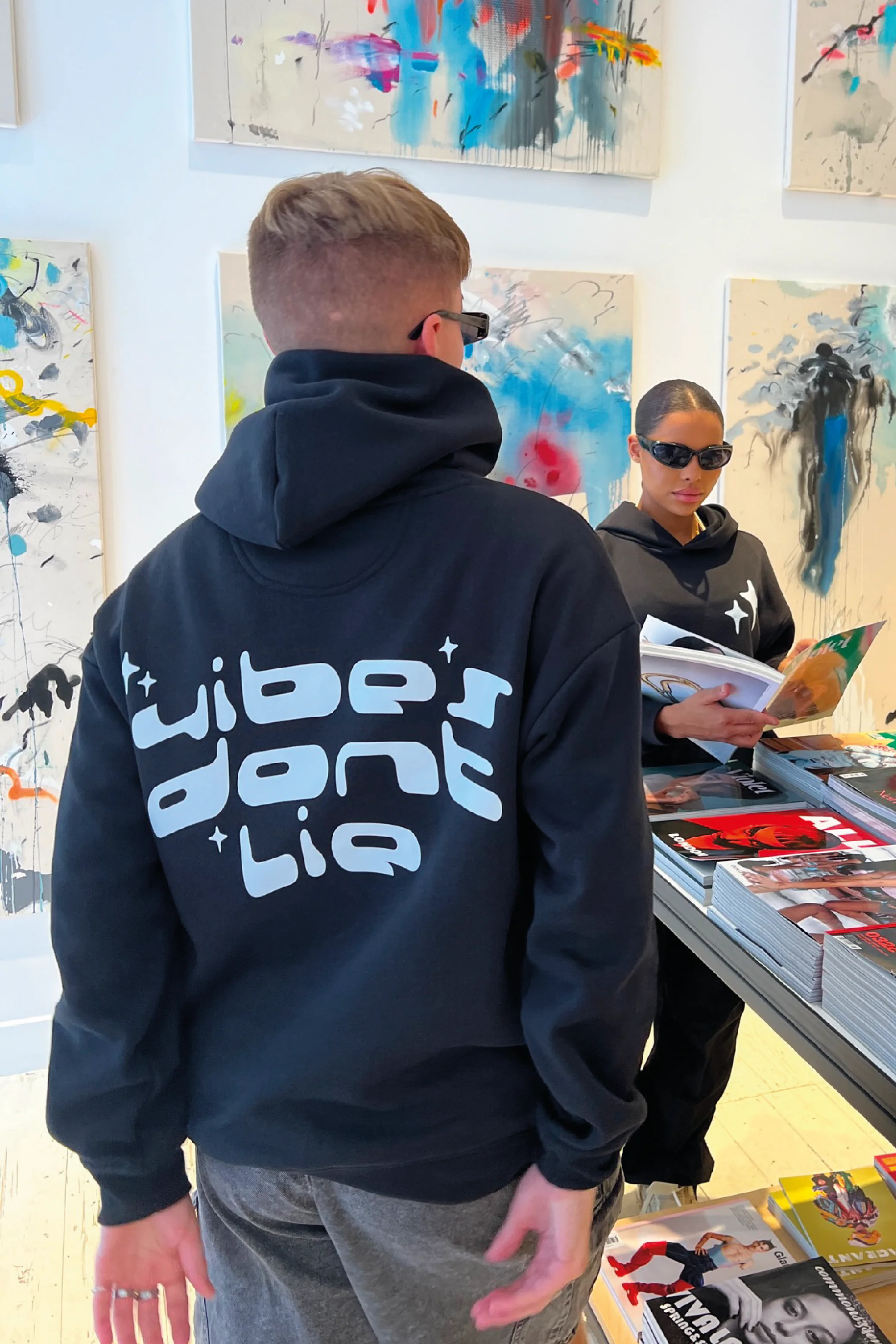 Vibes dont lie black premium hoodie - Image 2
