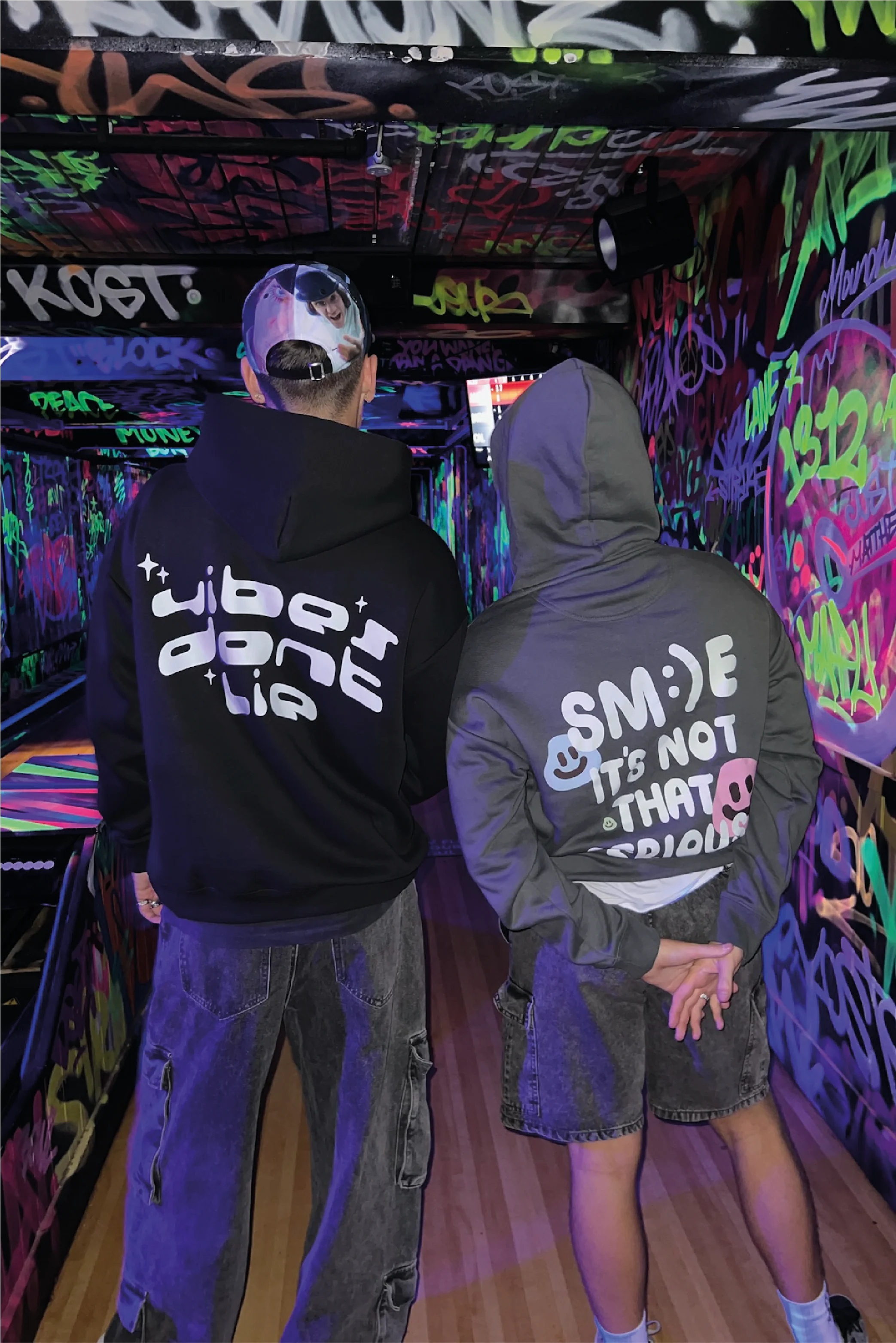 Vibes dont lie black premium hoodie - Image 4