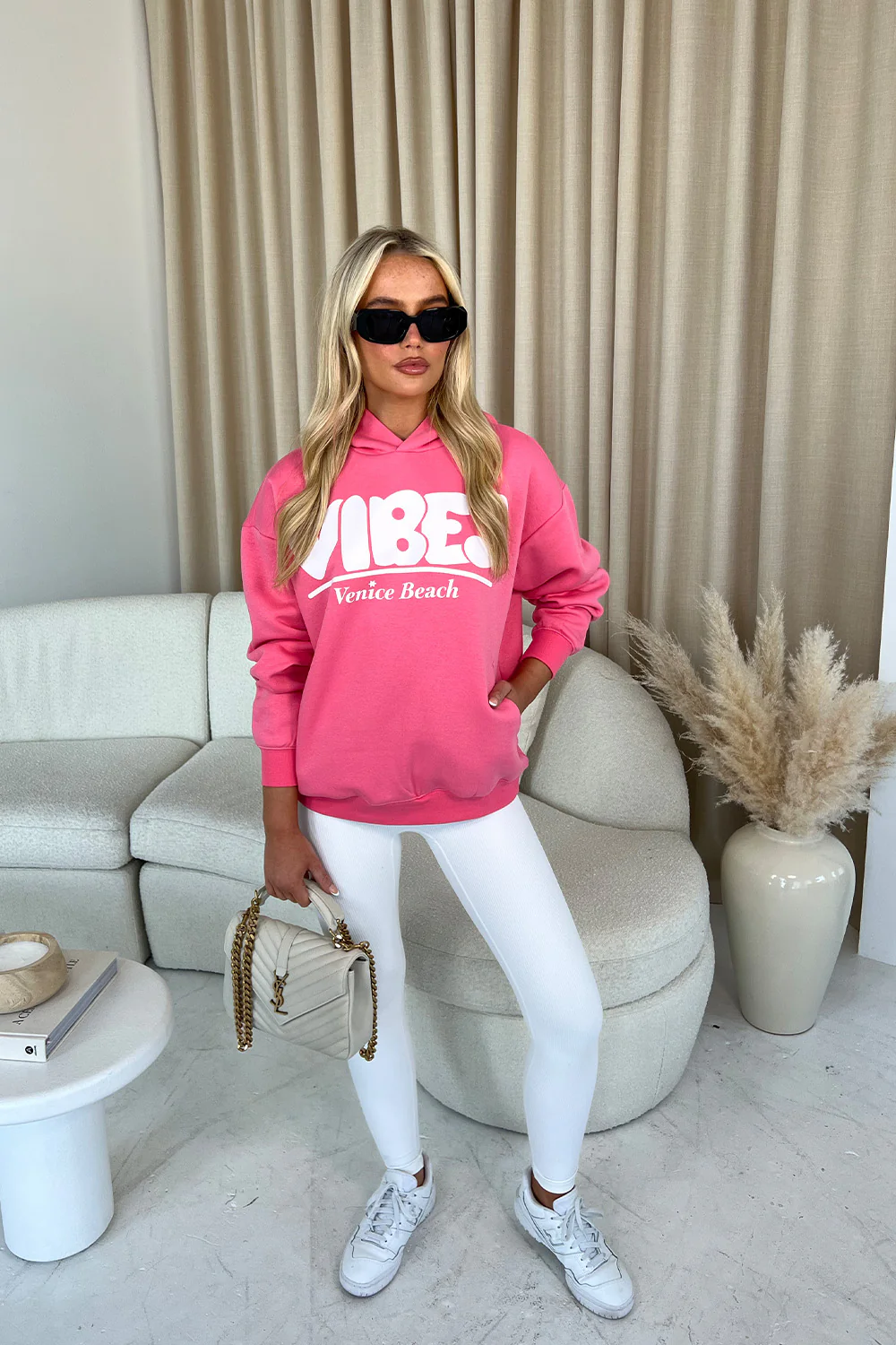 Vibes pink lemonade Premium printed hoodie - Image 2