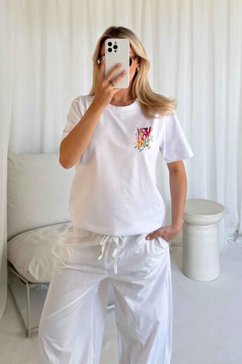 You got this back print white heavyweight t-shirt - Image 2