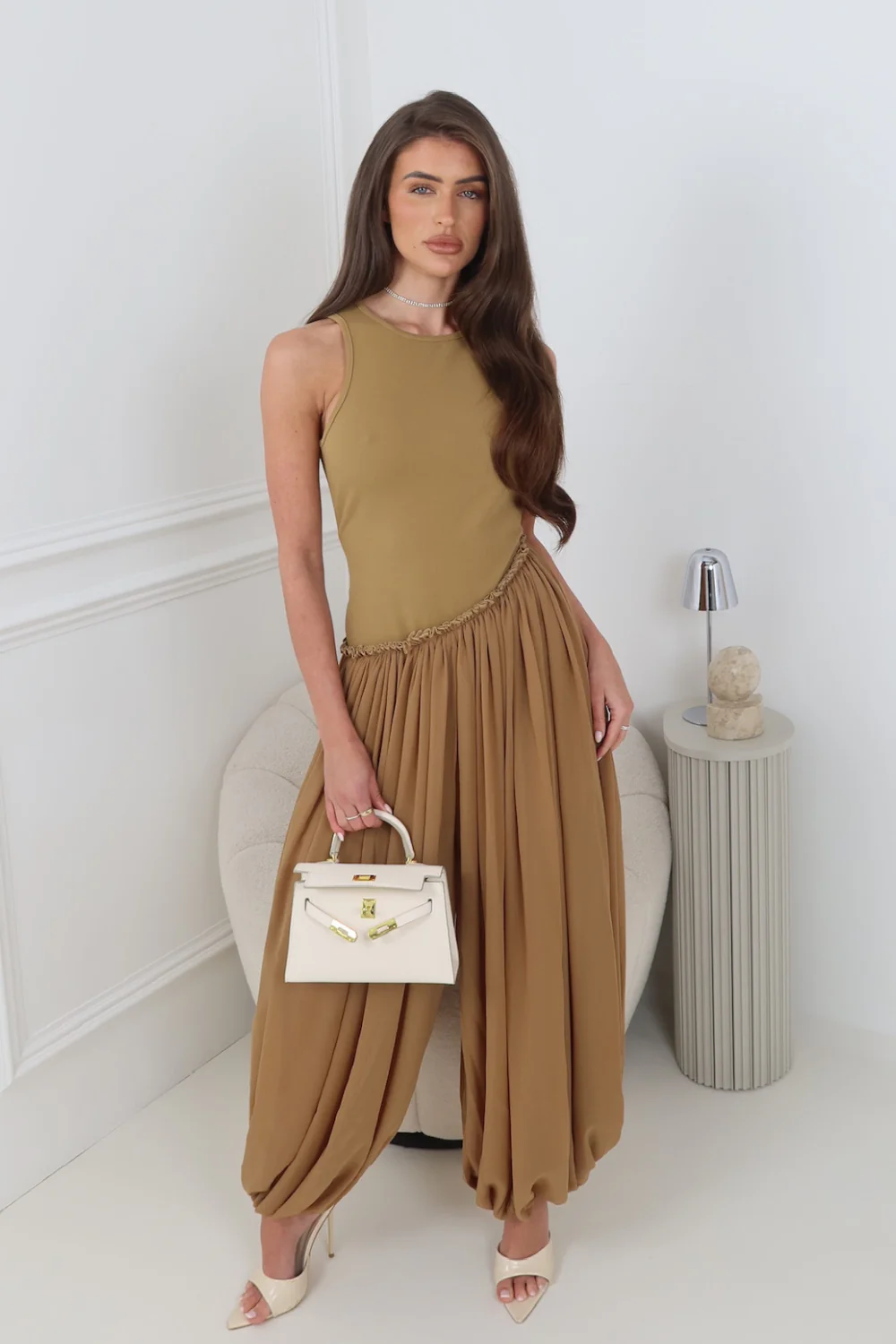 ZARA HONEY DRAPE LEG JUMPSUIT