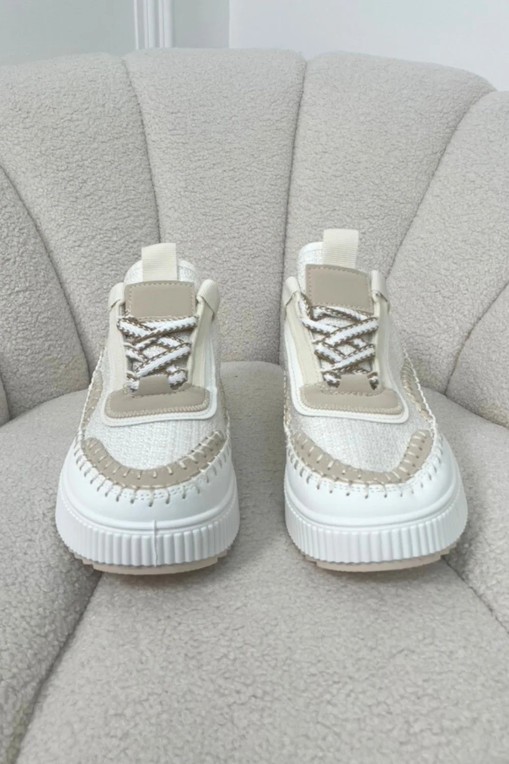 Zoe white platform trainers - Image 2